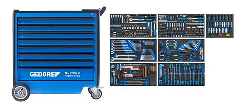 GEDORE Werkzeugwagen mit PKW-Sortiment, Check-Tool-System, 3458946