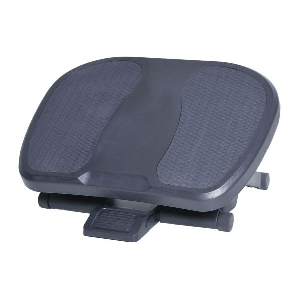 HOMCOM Fußstütze, Fußablage, Fußablage, 3 Höhen Verstellbar, HIPS, schwarz, 45 x 34 x (10-16,5) cm, 922-003