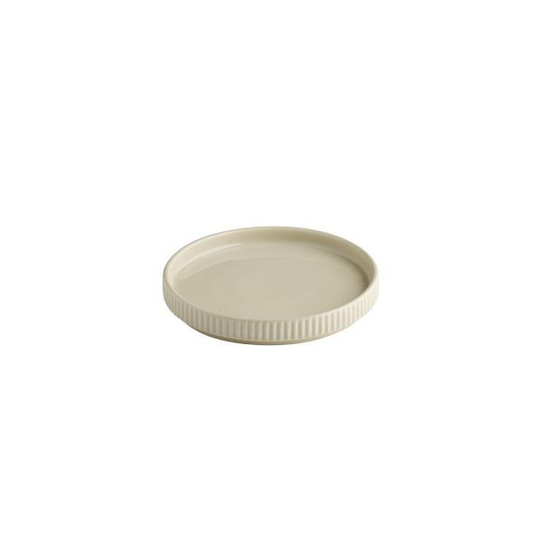 APS Teller THE GRID - Porzellan, Ø 16 cm, Farbe sand, stapelbar, 19034