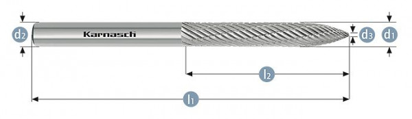 Karnasch Frässtift Reifenreparatur 8,0x50x8x110 HP-3, 114073100