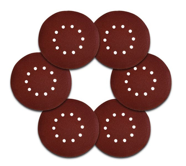 VaGo-Tools Klett Schleifscheiben 225 mm Schleifpapier 10 Loch Körnung 80, VE: 25 Stück, SV-225-mit-80-1_zv