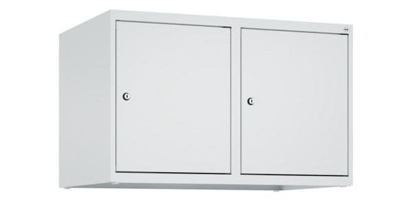 C+P Schrankaufsatz Classic PLUS, Aufsatzschrank, 7035/7035, Zylinderschlösser, 500x800x500mm, 2 Abteile, 080090-22 S10024
