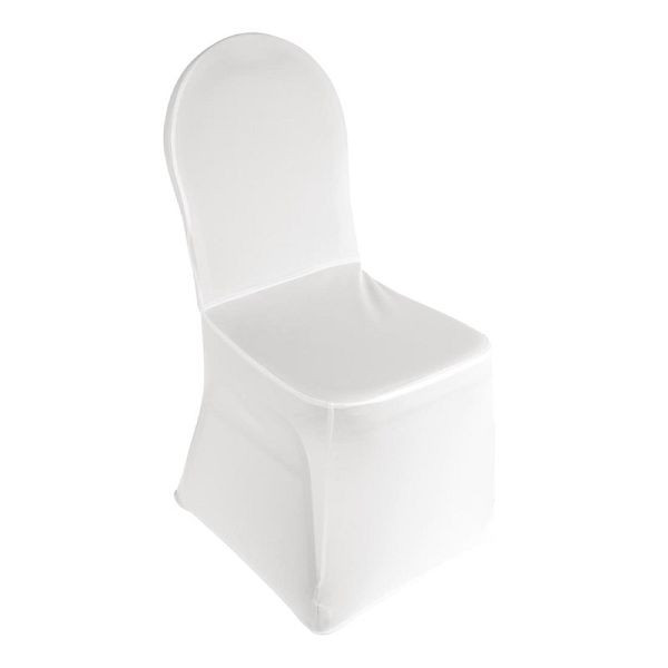 Bolero Stuhlüberzug weiß, Fußtaschen, DP924, 5050984308086
