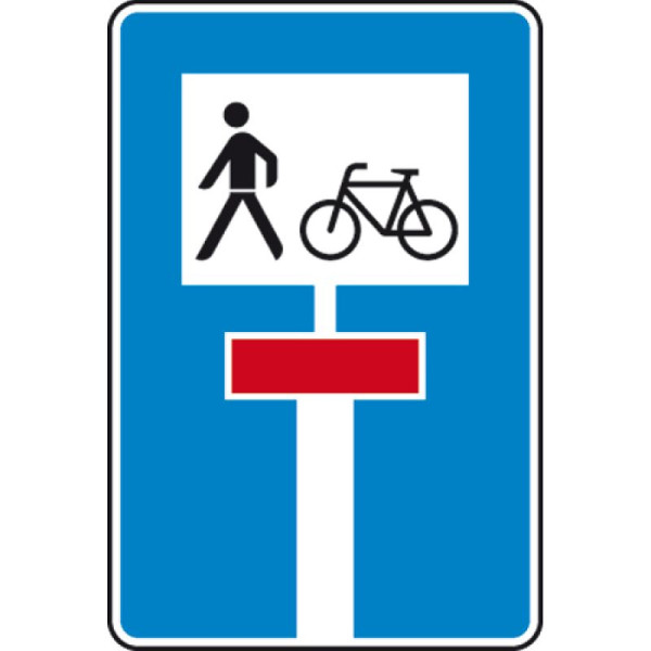Stein HGS Für Radverkehr und Fußgänger durchlässige Sackgasse Nr. 357-50, 630x420mm /RA1/Flachform 2mm, 357-50-111