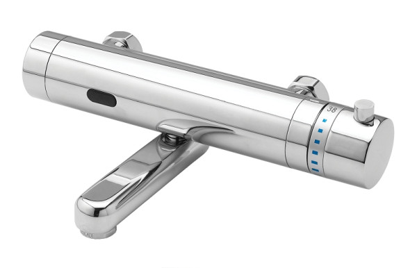 Benkiser Med Thermostat Elektronik Waschtisch-Thermostat-Mischer für Wandmontage, Batteriebetrieb, 1993400