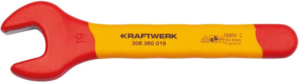 Kraftwerk Maulschlüssel 19 mm VDE, 308.360.019, 7612206135924