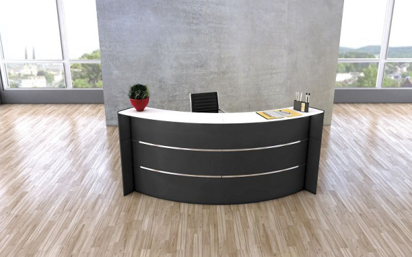 Kerkmann Bari Bogentheke, B 2574 mm x T 1225 mm x H 1120 mm, Farbe: anthrazit, 21355213