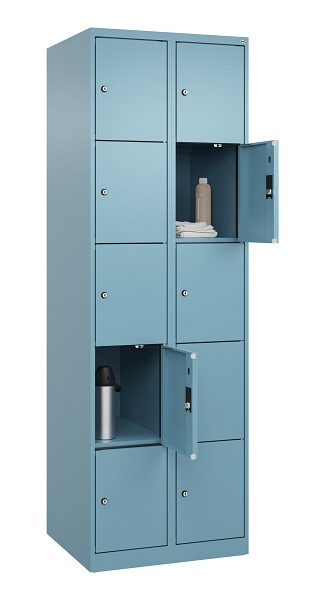 C+P Schließfachschrank Evolo PLUS, 10 Fächer, 1850x600x500mm, 0010/0010, 049000-205 S10021