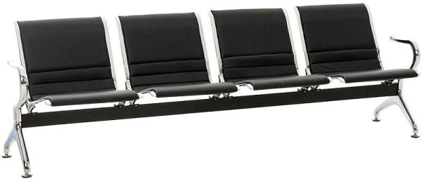 CLP Wartebank Frankfurt 4-Sitzer, schwarz, 307533, 4251563457978