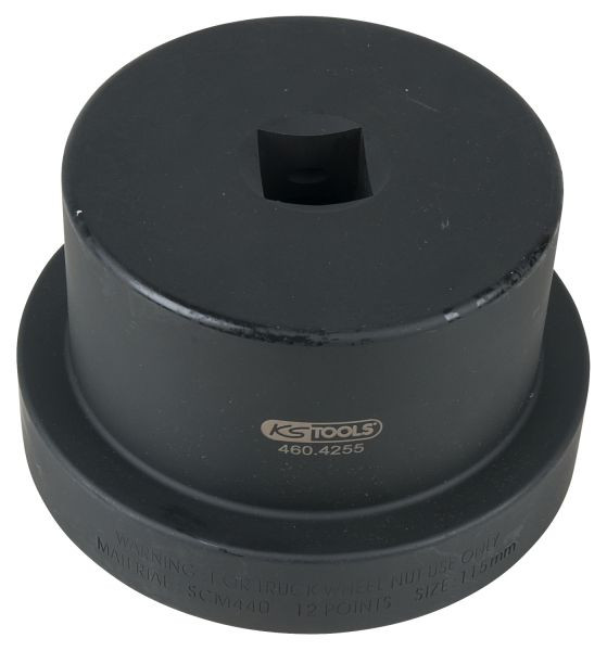 KS Tools 1" Achsmuttern-Schlüssel mit Führungsbund, 12-kant, 115 mm, 460.4255