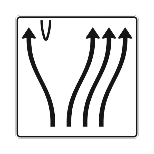 Stein HGS Überleitungstafel Verkehrszeichen StVO 501-73, Flachform 3 mm, RA1, RA1, Flachform 3 mm, 501-73.0001