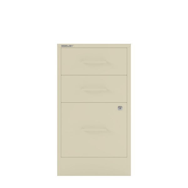 Bisley Home Filer, 2 Universal-, 1 HR-Schublade, Stahlgriff, 669 hellelfenbein, PFA3SH669