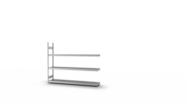 hofe Großfach-Anbauregal, 2000x400x2500 mm, 3 Fachebenen, verzinkt, 350 kg Fachlast, 1200 kg Feldlast, zweiseitige Bedienung, GZA20425B