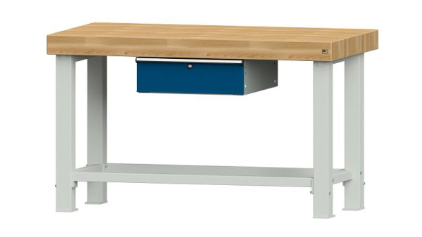 ANKE Werkbänke Arbeitstisch, Modell 101 VS, 1500 x 800 x 900 mm, RAL 7035/5010, BMP 100 mm, 320.053