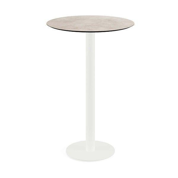 Feros Urban Stehtisch Weiß gestell + Moonstone HPL Ø70 cm, 130051370