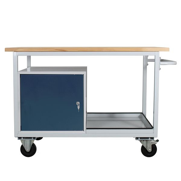 ADB Mobile Eko Werkbank "Typ Tischwagen" mit 1 Tür und Ablageboden, RAL 7035/7016, 42922