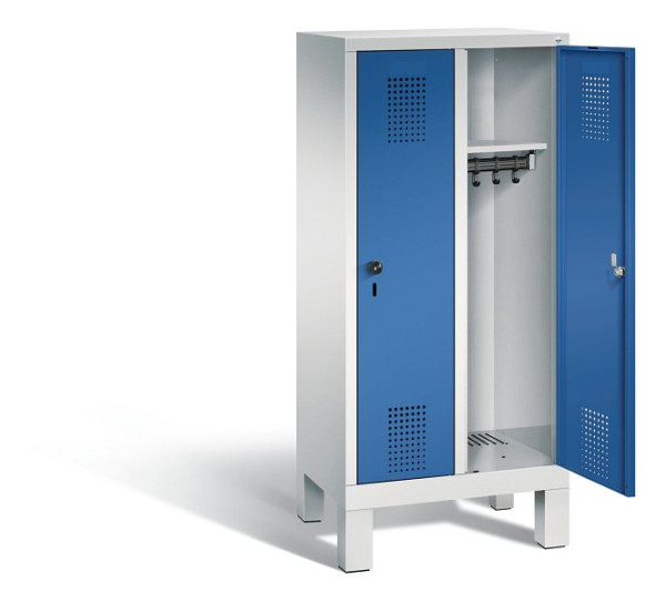 C+P Kindergarten-Spind Evolo, H1350xB610xT300mm, Farbe: Lichtgrau / Enzianblau, 480103-20 S10039
