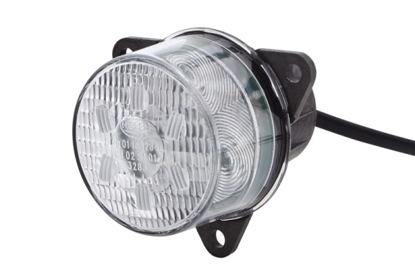 HELLA Blinkleuchte, LED, 24V, Anbau/geschraubt, Lichtscheibenfarbe: glasklar, 500mm, vorne, mit Blinkleuchtenausfallkontrolle, 2BA 011 172-411