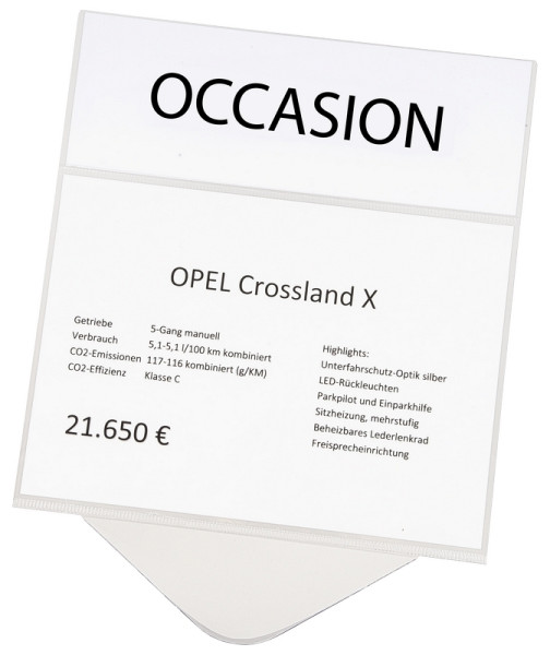 Eichner Preis- und Werbe- Display für DIN A4 Querformat (ohne Texte), 1 VE: 5 Stück, 9219-01086