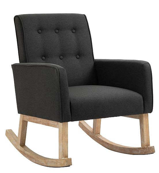 CLP Schaukelstuhl Dream Stoff, dunkelgrau, 316279, 4251756437657