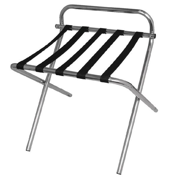 Bolero Gepäckablage Edelstahl mit Nylon-Rienmen, faltbar, CB510