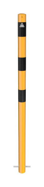Schake Absperrpfosten Typ 460BG -ortsfest- Ø 60mm, zum Einbetonieren, feuerverzinkt, gelb / schwarz, 460BG