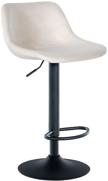 CLP Barhocker Loft Samt, creme, 321071, 4251756480479
