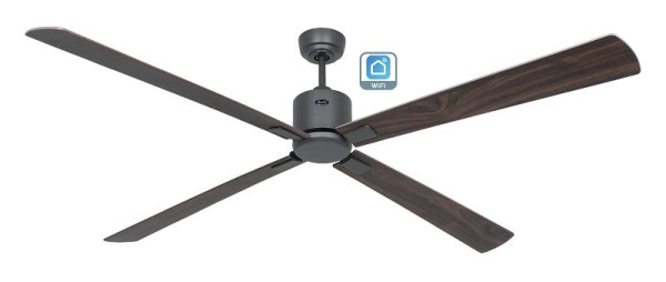 CasaFan Deckenventilator Eco Neo III 180 Lack basaltgrau-Nussbaum/Kirsche WiFi, 952415W