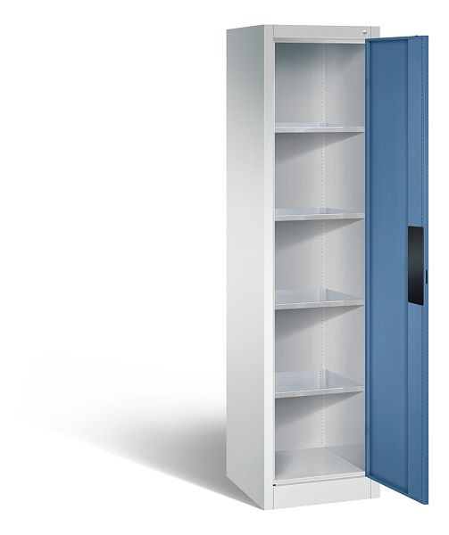 C+P Werkzeugschrank Acurado, H1950xB502xT500mm, Farbe: Lichtgrau / Fernblau, Muldengriff, 8901-052 S10087