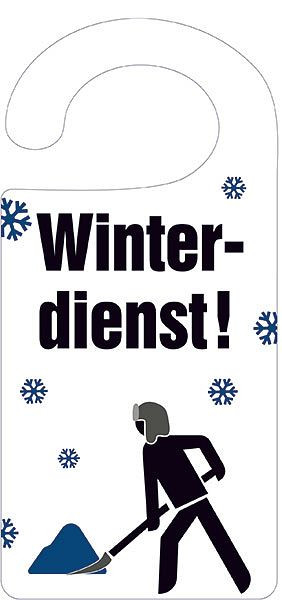 SafetyMarking Türanhänger, Winterdienst, BxH 10x21 cm, Polycarbonat, 90.5400