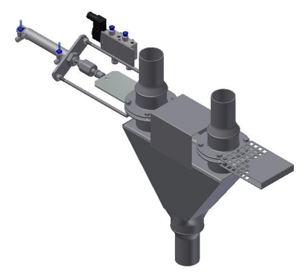 Kärcher Doppelschieber-Ventil, elektropneumatisch DN 60, 2x ø 60 mm auf ø 60 mm, 9.982-001.0
