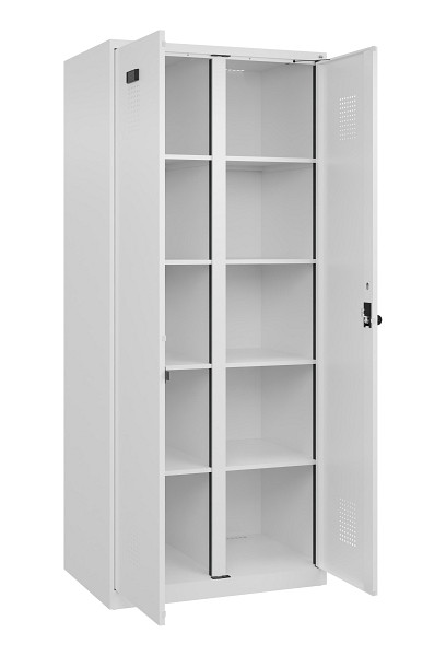 C+P Wäsche-Spind Evolo PLUS, 2 Abteile, 1850x800x500mm, 9016/9016, Verschluss Drehriegel, 049002-22B S10020