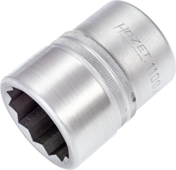 Hazet Steckschlüsseleinsatz, Doppelsechskant, Vierkant hohl 25 mm (1 Zoll), Außen-Doppel-Sechskant Profil, 36 mm, 1100Z-36