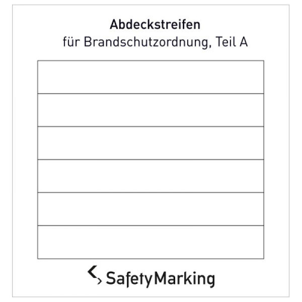 Stein HGS Abdeckstreifen für Brandschutzordnung, Folie, selbstklebend, 30.a5985