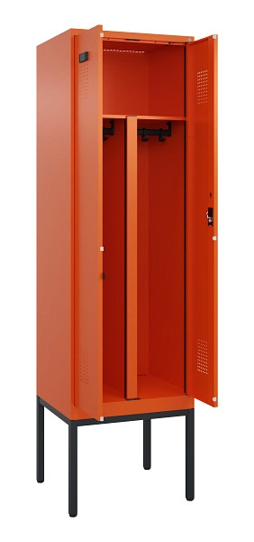 C+P PSA Doppel-Spind Evolo PLUS, Gestell, 2 Abteile, 2120x600x500mm, 2004/2004, Zylinderschloss, 0490327-20P S10050