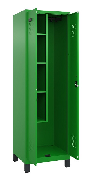 C+P Putzmittel-Spind Evolo PLUS, mit Füßen, 2 Abteile, 1950x600x500mm, 6037/603, Zylinderschloss, 049110-00 S10053