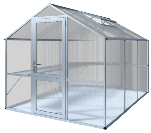 KGT Gewächshaus Rose III, pressblank, 3.23 x 2.33 x 2.15 m, 11300000