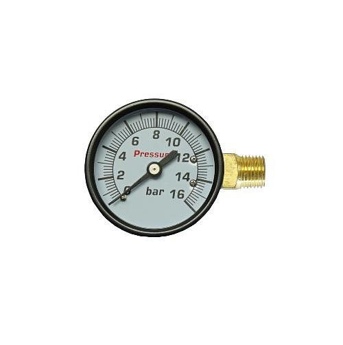 AEROTEC Manometer 16 bar 50 mm - 1/4 Zoll AG rechts, 9052189-PS