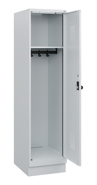 C+P Spind Evolo PLUS, Sockel, 1 Abteil, 1630x400x500mm, 7035/7035, Drehriegel, 0490205-12 S10013