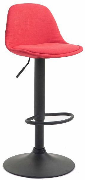 CLP Barhocker Kiel Stoff schwarz, rot, 308980, 4251563471196