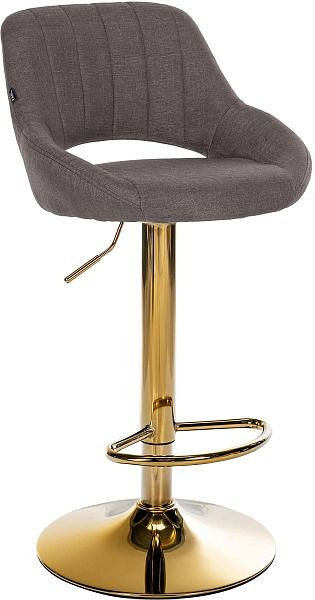 CLP Barhocker Milet Stoff gold, dunkelgrau, 327400