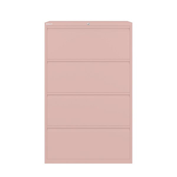 Bisley Essentials Schubladenschrank, Höhe 1300-1324 mm, 620 pastellpink, YESF0813620