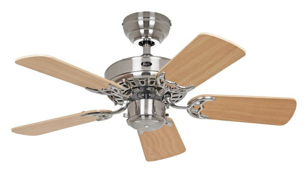 CasaFan Deckenventilator Classic Royal 75 Chrom gebürstet-Bucheche/Kernbuche, 507515