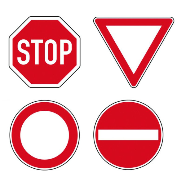 Stein HGS Boden-Sicherheitskennzeichen -Verkehrszeichen Outdoor-, Vorfahrt gewähren!, 900 mm, 36333-03