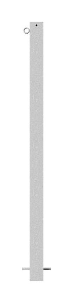 Schake Absperrpfosten Stahlrohr 70 x 70 mm ortsfest, zum Einbetonieren, feuerverzinkt, mit 1 Öse, 470/1