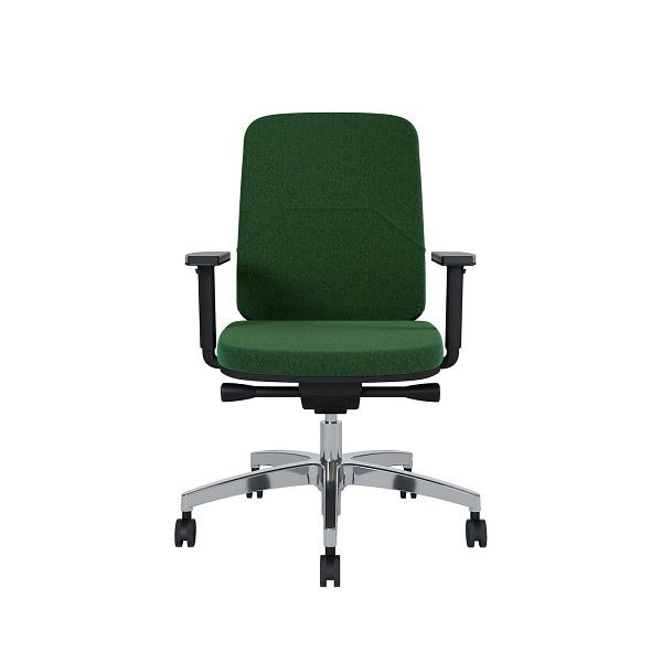 Bisley Bürodrehstuhl Bali, Gepolsterte Rückenlehne, Mit Armlehnen Aluminiumfußkreuz, TN9717 grass green, BALIALGTN9717