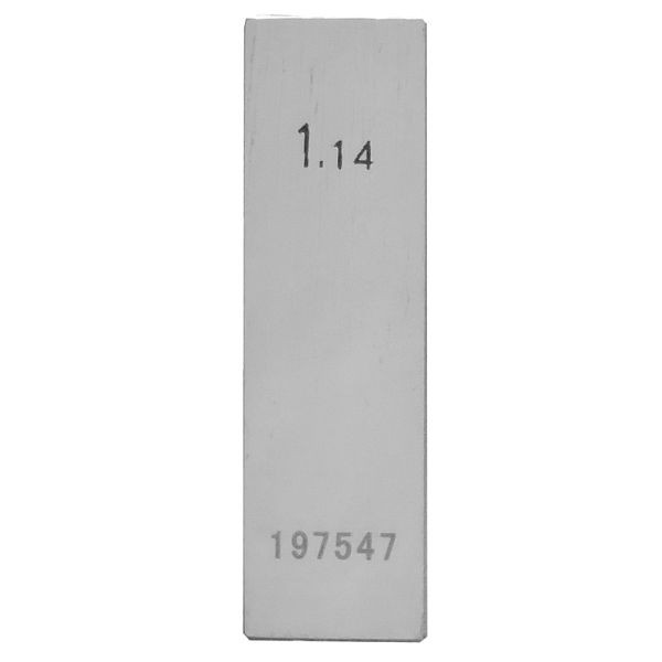 STEINLE Einzel Parallel Endmaß Stahl 1,14 mm, DIN EN ISO 3650 mit Toleranzklasse: 1, 42020026