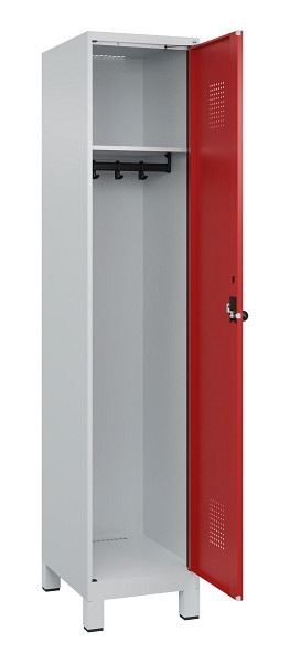 C+P Spind Evolo PLUS, mit Füßen, 1 Abteil, 1950x400x500mm, 7035/3000, Verschluss Drehriegel, Ablageböden 1, 049010-12 S10003