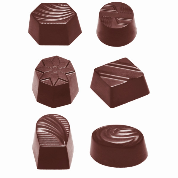 Schneider Schokoladen Form - Sortiment klein 6 Figuren, 275 x 175 x 24 mm / 4 x 9 Stück, 422371