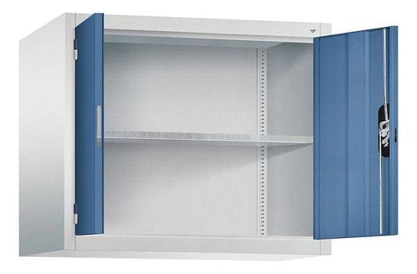 C+P Aufsatzschrank Acurado, H790xB930xT500mm, Farbe: Lichtgrau / Fernblau, Muldengriff, 9285-009 S10127